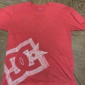 Red and white large DC shirt